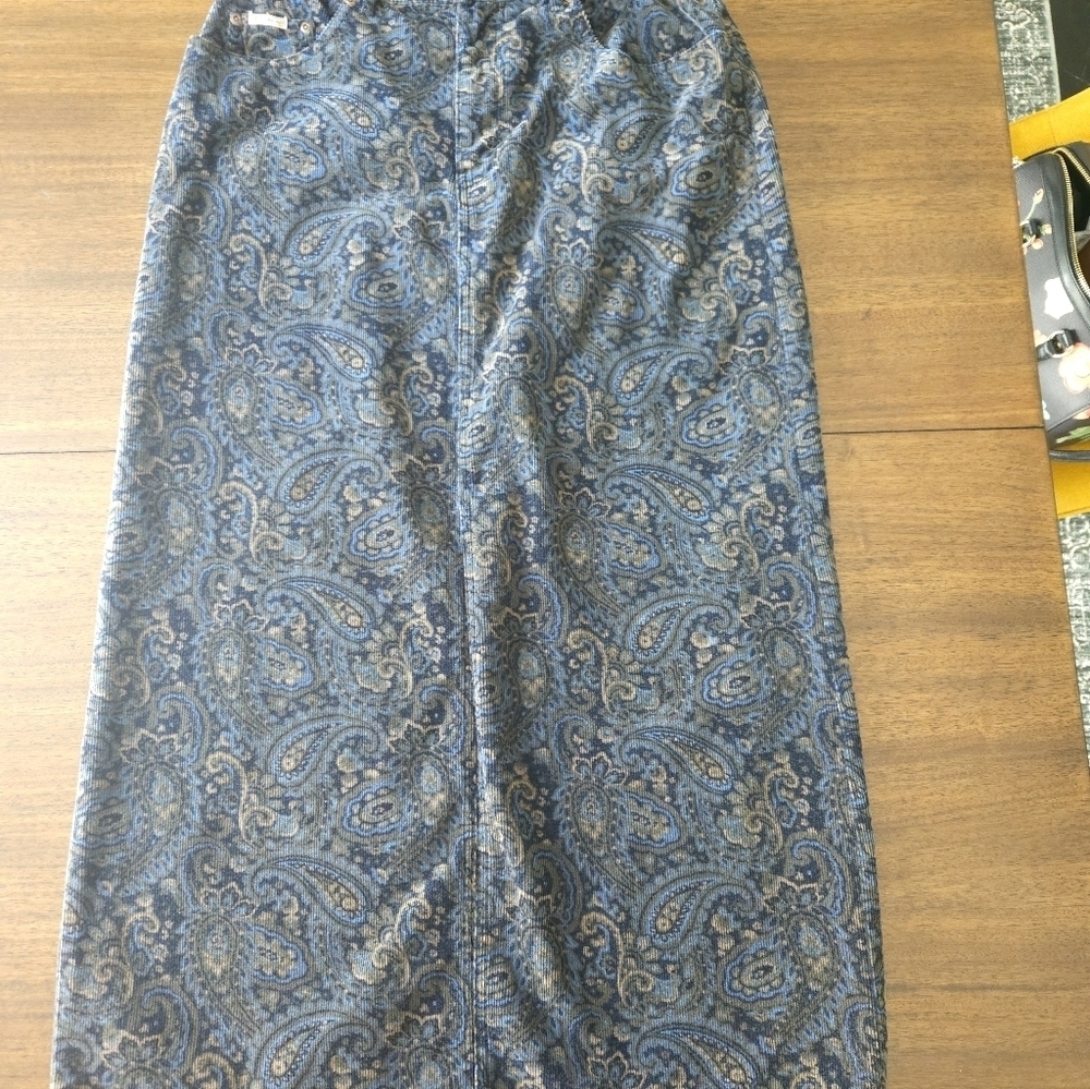 Vintage 1990s Eddie Bauer Corduroy Maxi Skirt - Picture 7 of 8